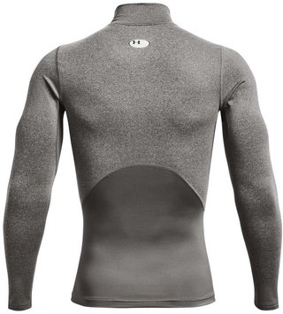 Under Armour ColdGear® Compression Mock top termico da uomo, charcoal light heather/black