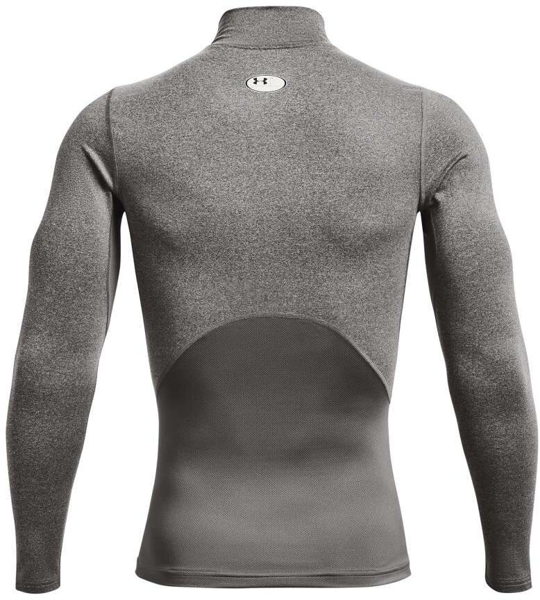 Under Armour ColdGear® Compression Mock top termico da uomo, charcoal light heather/black