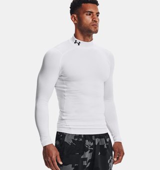 Under Armour ColdGear® Compression Mock maglia termica da uomo, bianca