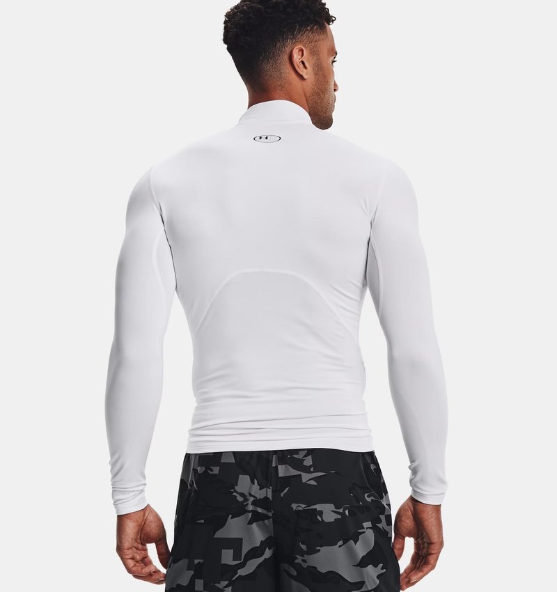 Under Armour ColdGear® Compression Mock maglia termica da uomo, bianca