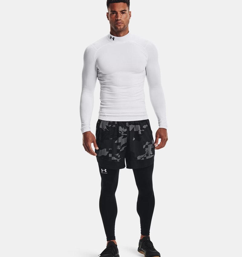 Under Armour ColdGear® Compression Mock maglia termica da uomo, bianca