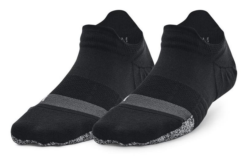Under Armour Breathe 2 No Show Tab calzini da donna (2 paia), nero
