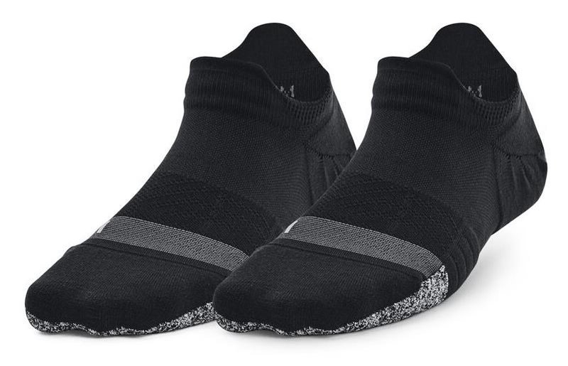 Under Armour Breathe 2 No Show Tab calzini da donna (2 paia), nero
