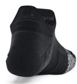 Under Armour Breathe 2 No Show Tab calzini da donna (2 paia), nero