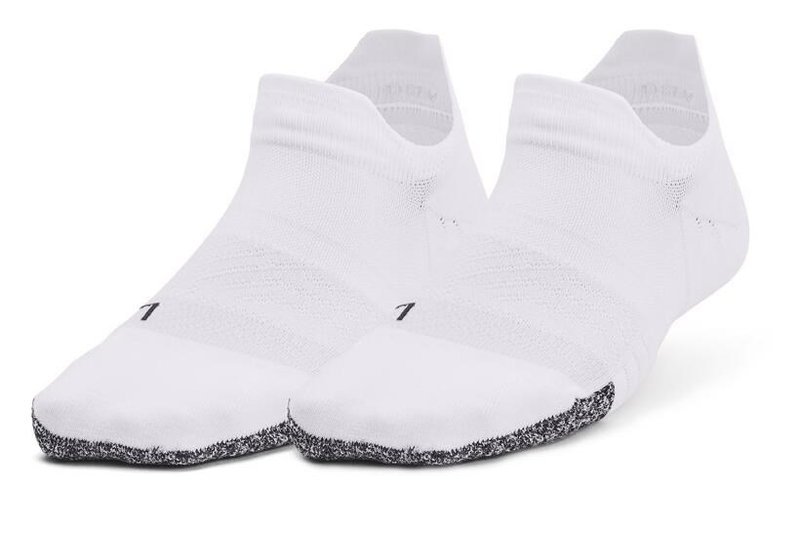 Under Armour Breathe 2 No Show Tab calzini da donna (2 paia), bianchi