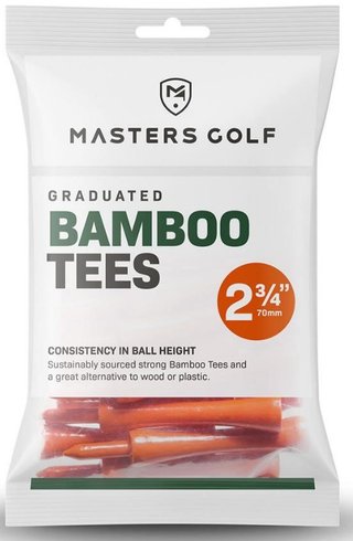 Masters Golf Masters Graduated Bamboo Tees 70mm (2 3/4"), 20 pezzi, arancione
