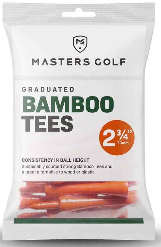 Masters Golf Masters Graduated Bamboo Tees 70mm (2 3/4"), 20 pezzi, arancione