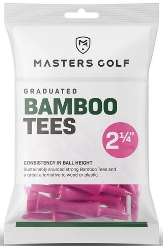 Masters Golf Masters Graduated Bamboo Tees 57mm (2 1/4"), 20 pezzi, rosa