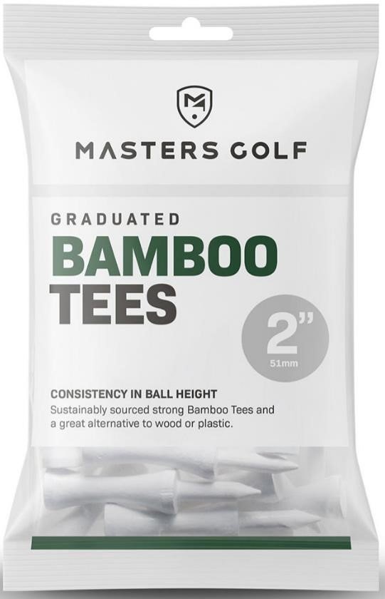 Masters Golf Masters Graduated Bamboo Tees 51mm (2"), 20 pezzi
