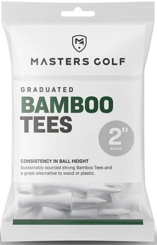 Masters Golf Masters Graduated Bamboo Tees 51mm (2"), 20 pezzi