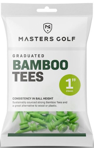 Masters Golf Masters Graduated Bamboo Tees 25mm (1"), 25 pezzi, lime