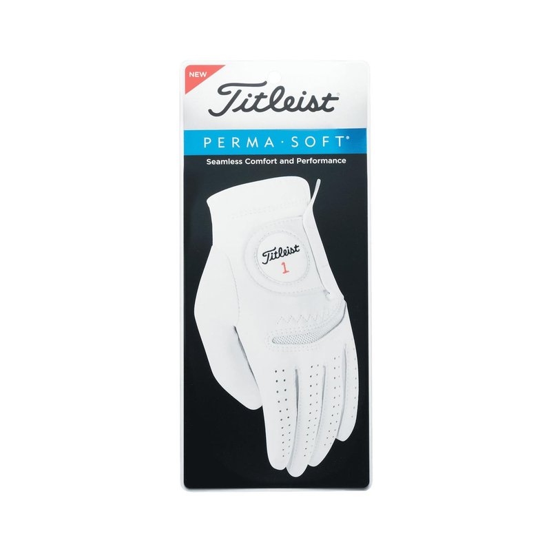 Titleist Perma-Soft Cadet guanto da golf uomo, bianco