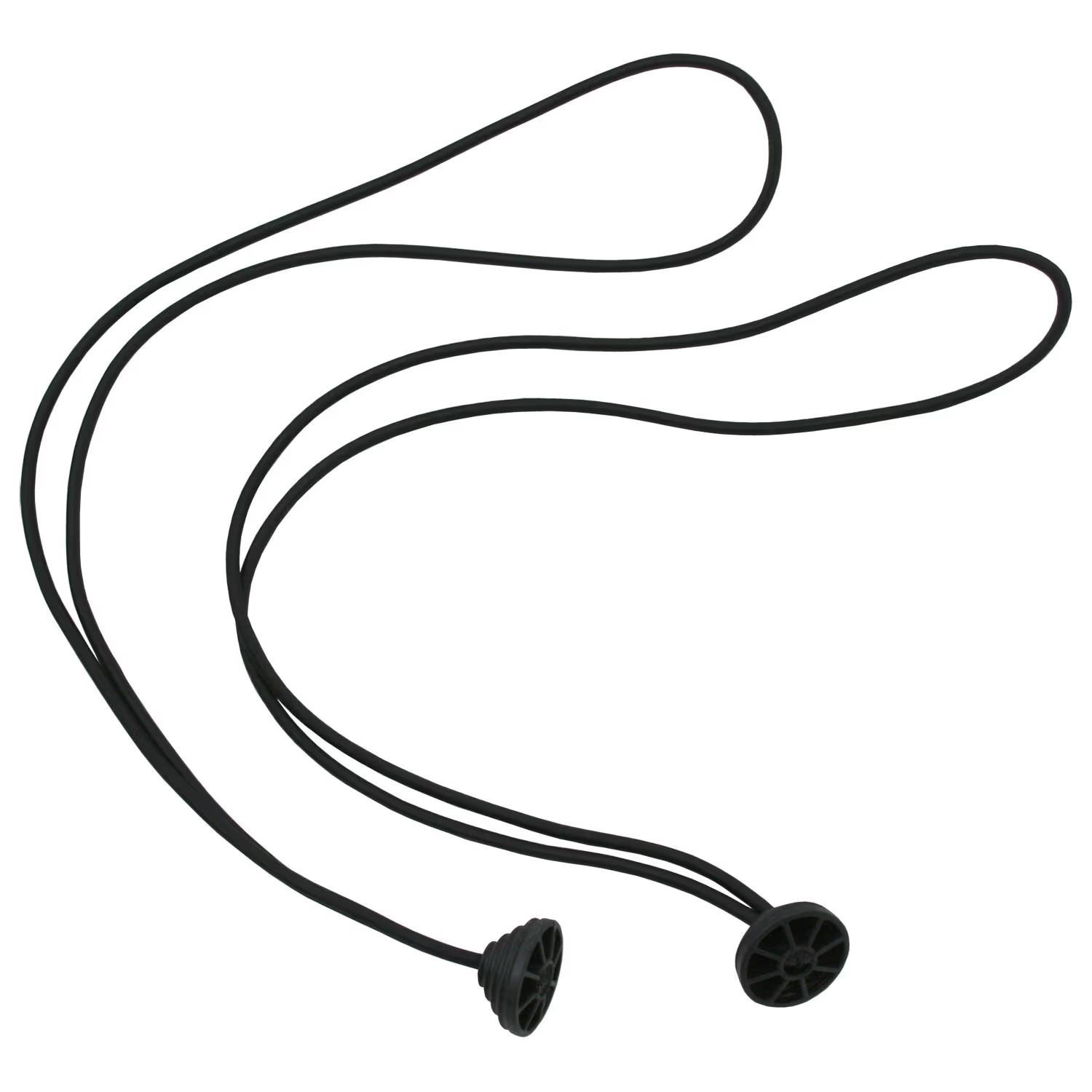 JuCad fascia elastica per supporto borsa (2 pz) per carrelli Titanium/Stainless Steel, nera
