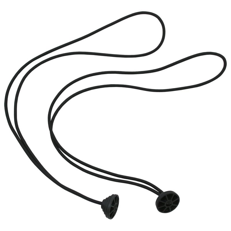 JuCad fascia elastica per supporto borsa (2 pz) per carrelli Titanium/Stainless Steel, nera