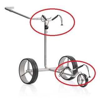 JuCad fascia elastica per supporto borsa (2 pz) per carrelli Titanium/Stainless Steel, nera