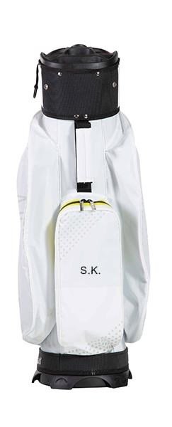 JuCad Silence Dry cart bag, bianco/giallo
