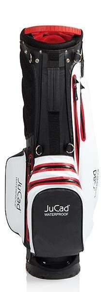 JuCad Waterproof 2in1 stand bag, nero/bianco/rosso
