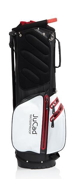JuCad Waterproof 2in1 stand bag, nero/bianco/rosso