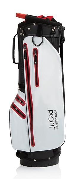 JuCad Waterproof 2in1 stand bag, nero/bianco/rosso