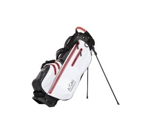 JuCad Waterproof 2in1 stand bag, nero/bianco/rosso