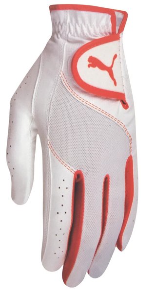 Puma Golf Puma Sport Performance guanto da golf junior, bianco/arancione vibrante
