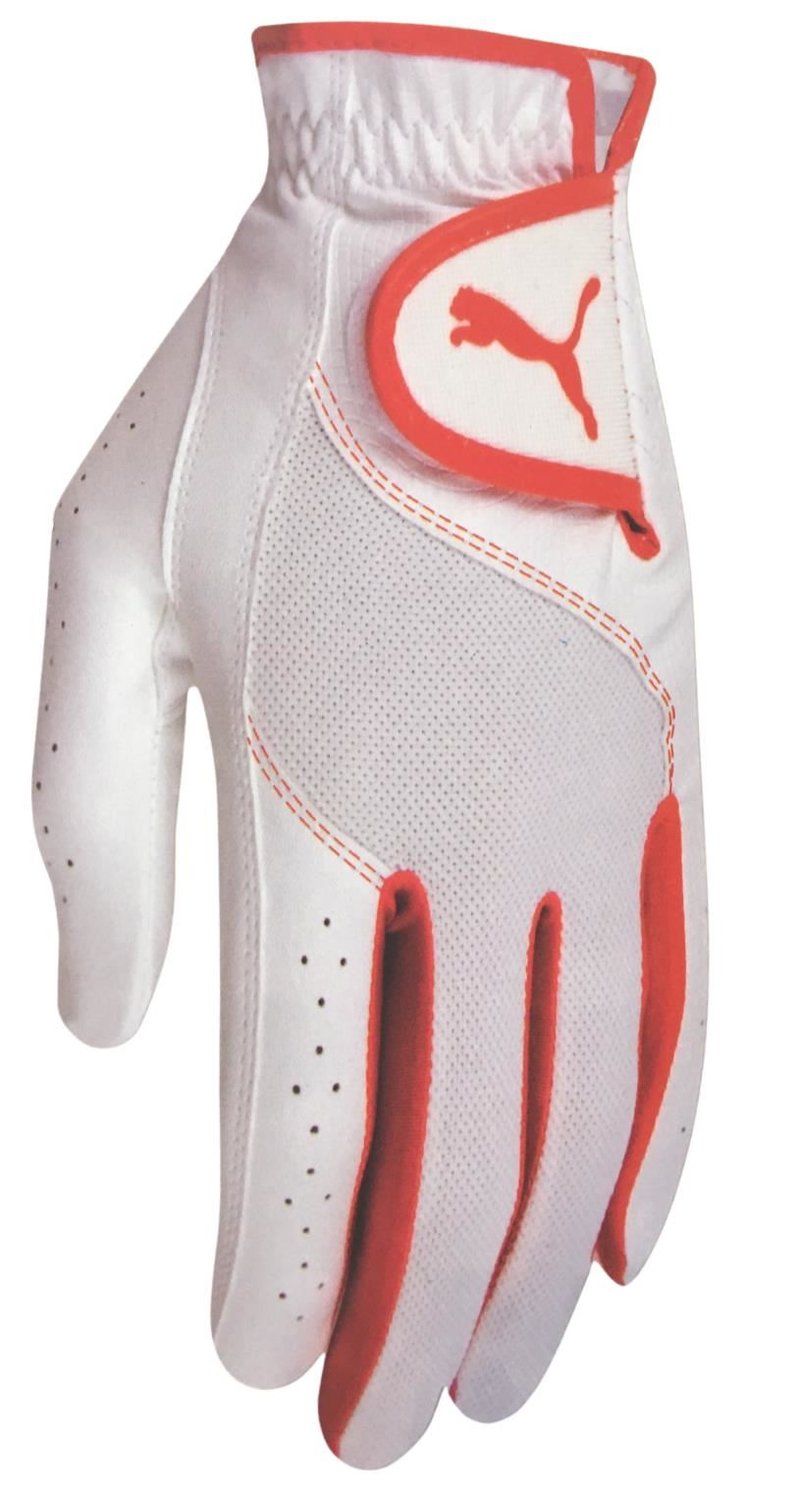 Puma Golf Puma Sport Performance guanto da golf junior, bianco/arancione vibrante