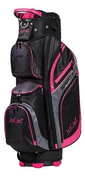 JuCad Sporty cart bag, nero/rosa