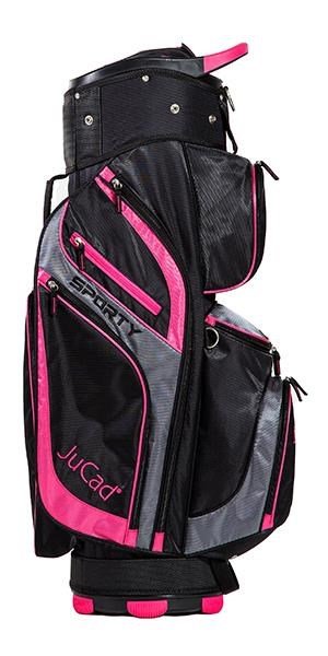 JuCad Sporty cart bag, nero/rosa