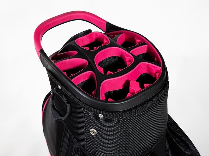 JuCad Sporty cart bag, nero/rosa