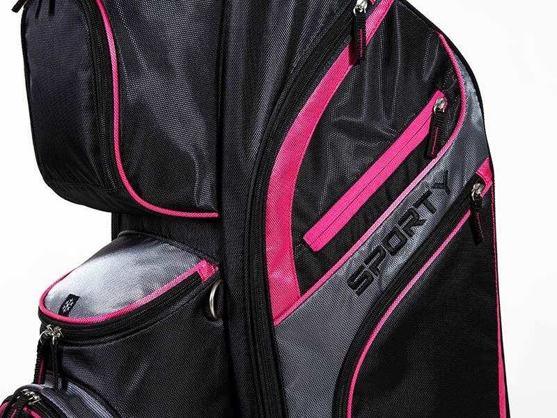 JuCad Sporty cart bag, nero/rosa