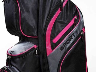 JuCad Sporty cart bag, nero/rosa