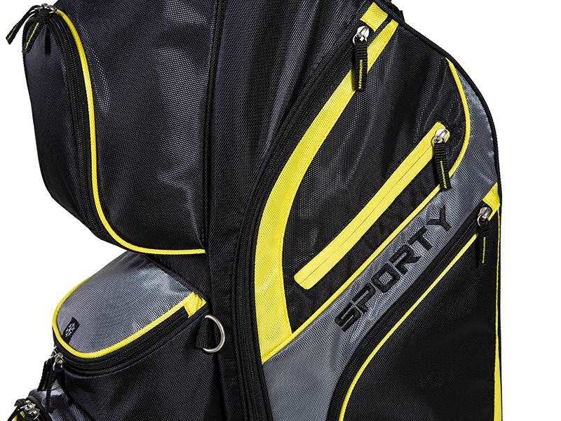 JuCad Sporty cart bag, nero/giallo