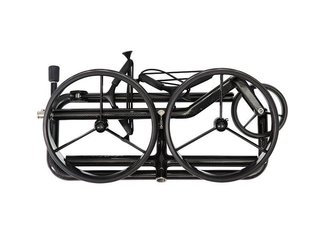 JuCad Carbon Shine carrello manuale a 3 ruote, nero lucido + borsa da trasporto JTT