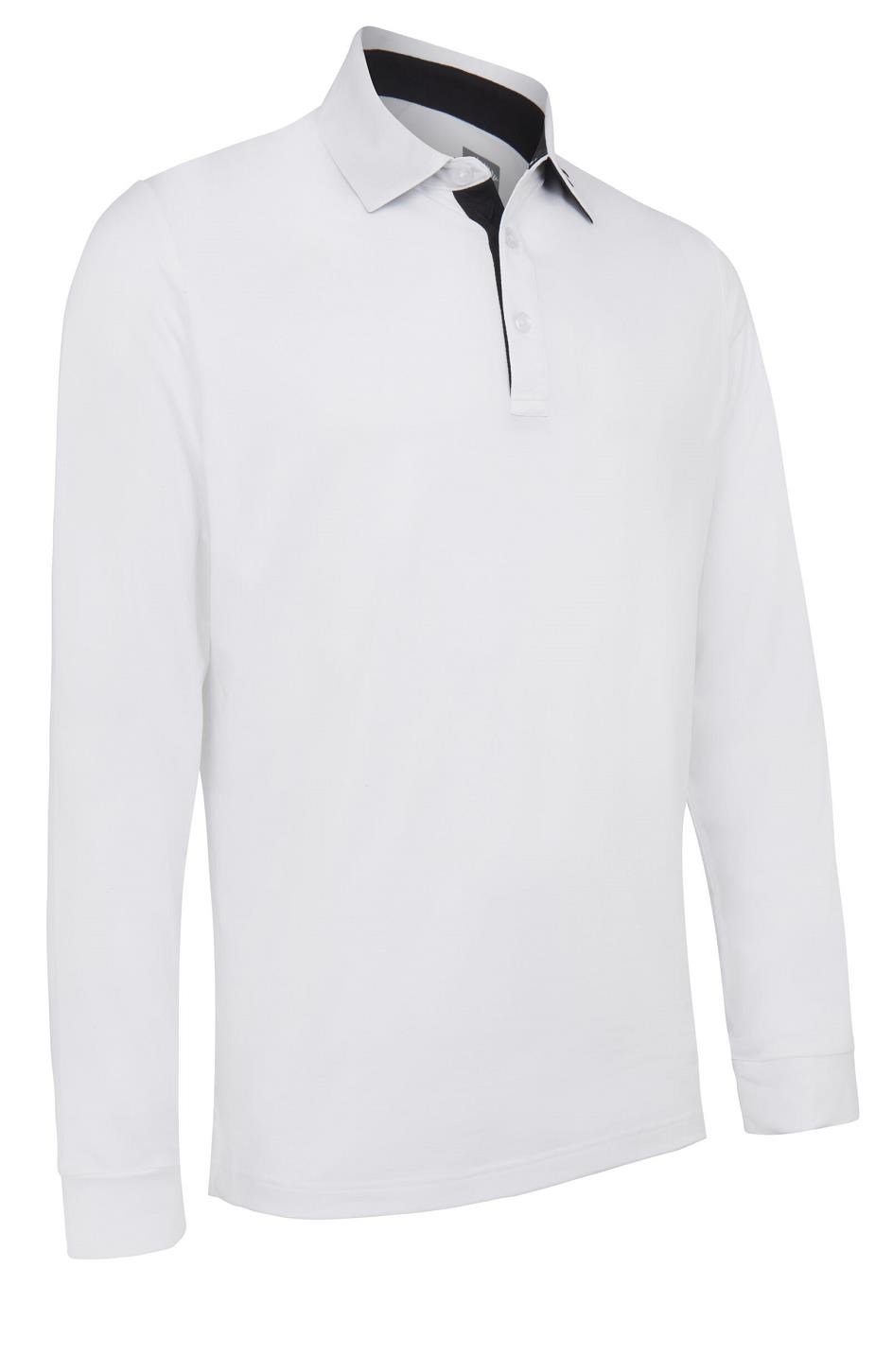 Callaway Long Sleeve Performance polo da uomo, bianco brillante