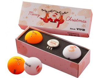 Volvik VIVID Merry Christmas palline da golf, mix di colori