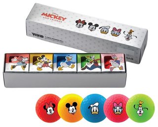 Volvik VIVID DISNEY MICKEY and friends palline da golf, mix di colori