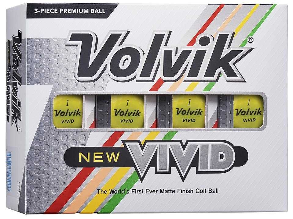 Volvik VIVID palline da golf, gialle