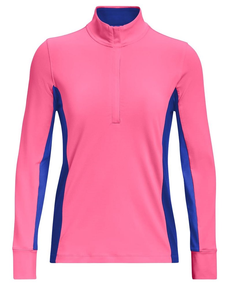Under Armour Storm Midlayer 1/2 Zip felpa donna, pink punk/versa blue