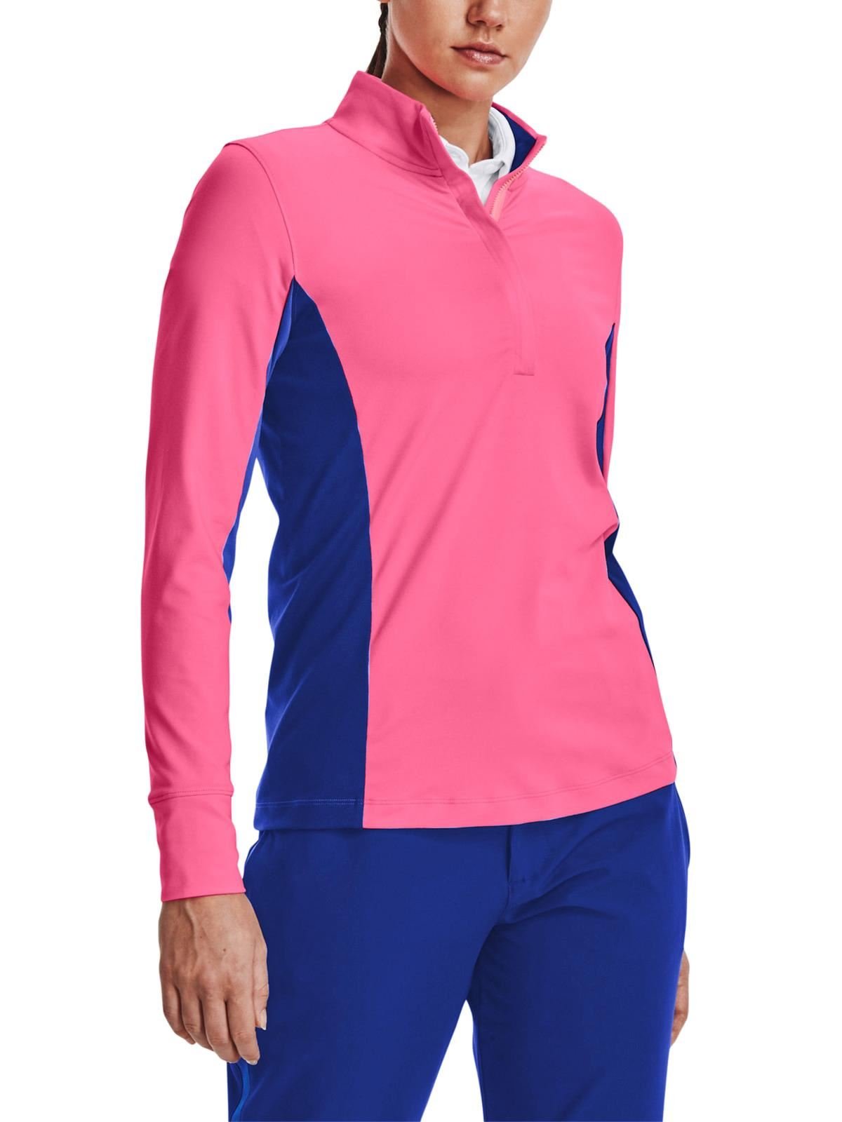 Under Armour Storm Midlayer 1/2 Zip felpa donna, pink punk/versa blue