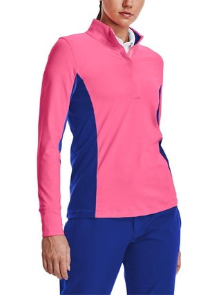 Under Armour Storm Midlayer 1/2 Zip felpa donna, pink punk/versa blue