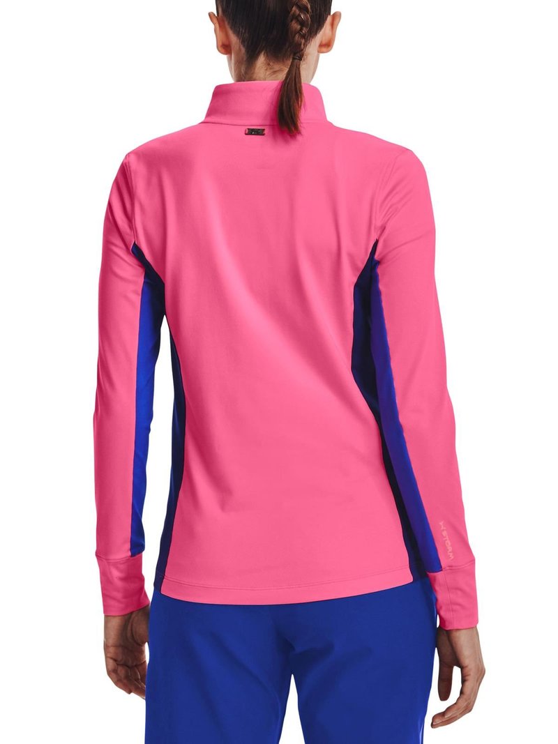 Under Armour Storm Midlayer 1/2 Zip felpa donna, pink punk/versa blue