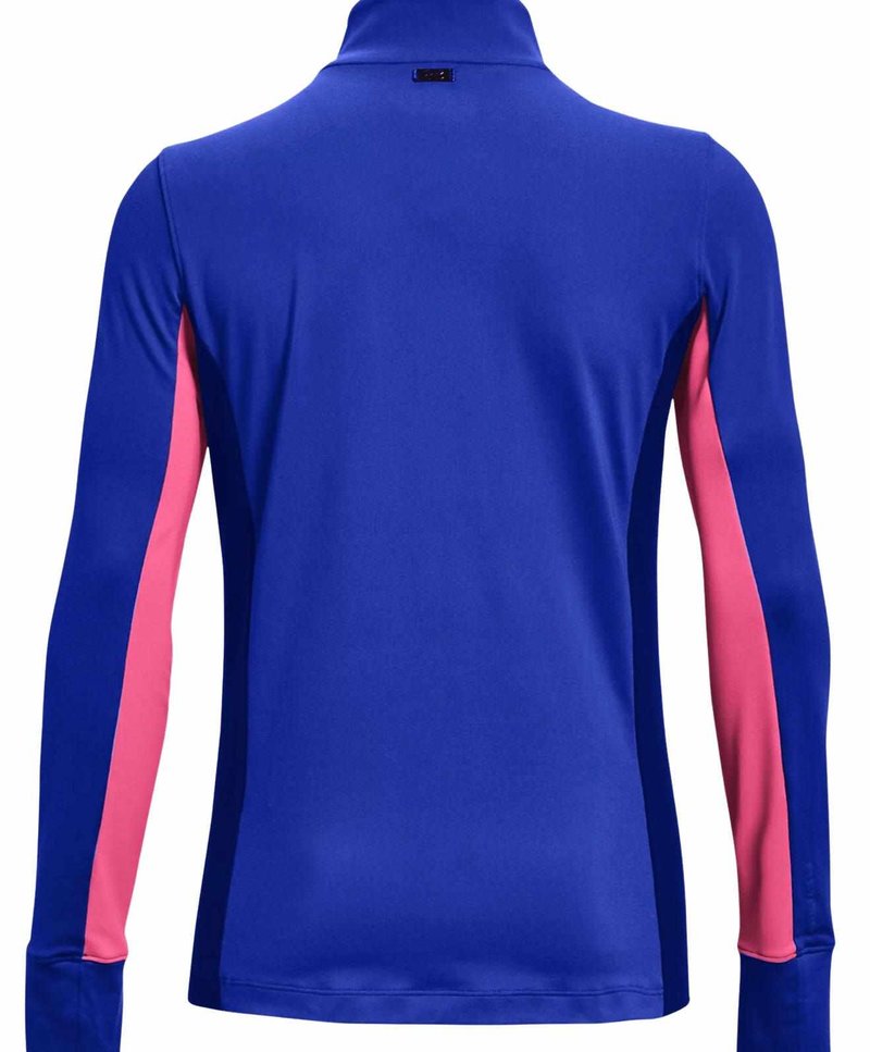 Under Armour Storm Midlayer 1/2 Zip felpa donna, versa blue/pink punk