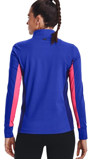 Under Armour Storm Midlayer 1/2 Zip felpa donna, versa blue/pink punk
