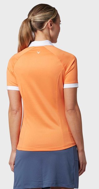 Callaway V-Placket Colorblock polo donna, nectarine