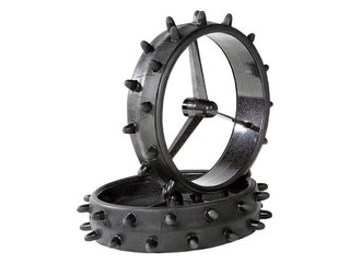 JuCad Winter Sleeves with rubber spikes, nero