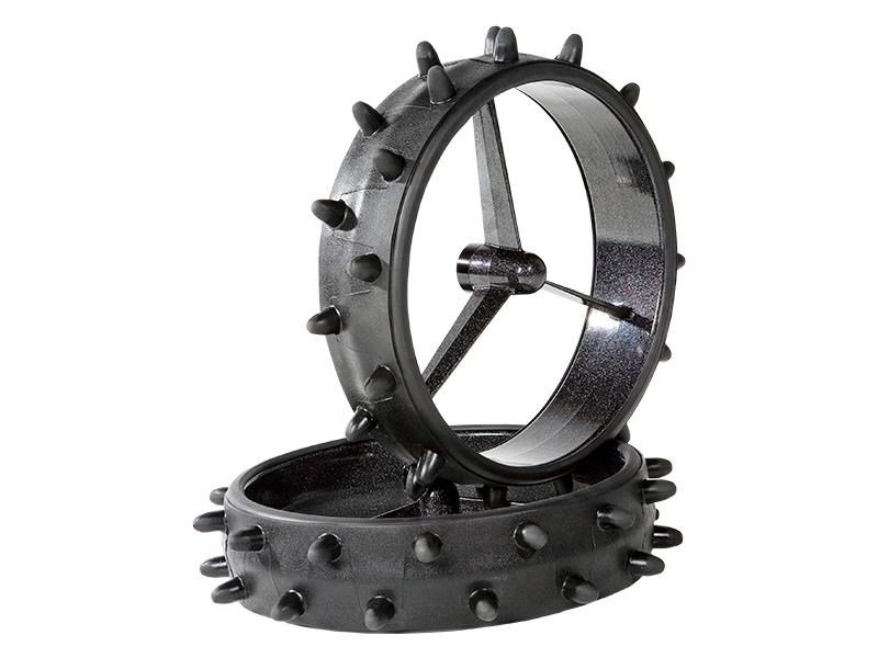 JuCad Winter Sleeves with rubber spikes, nero