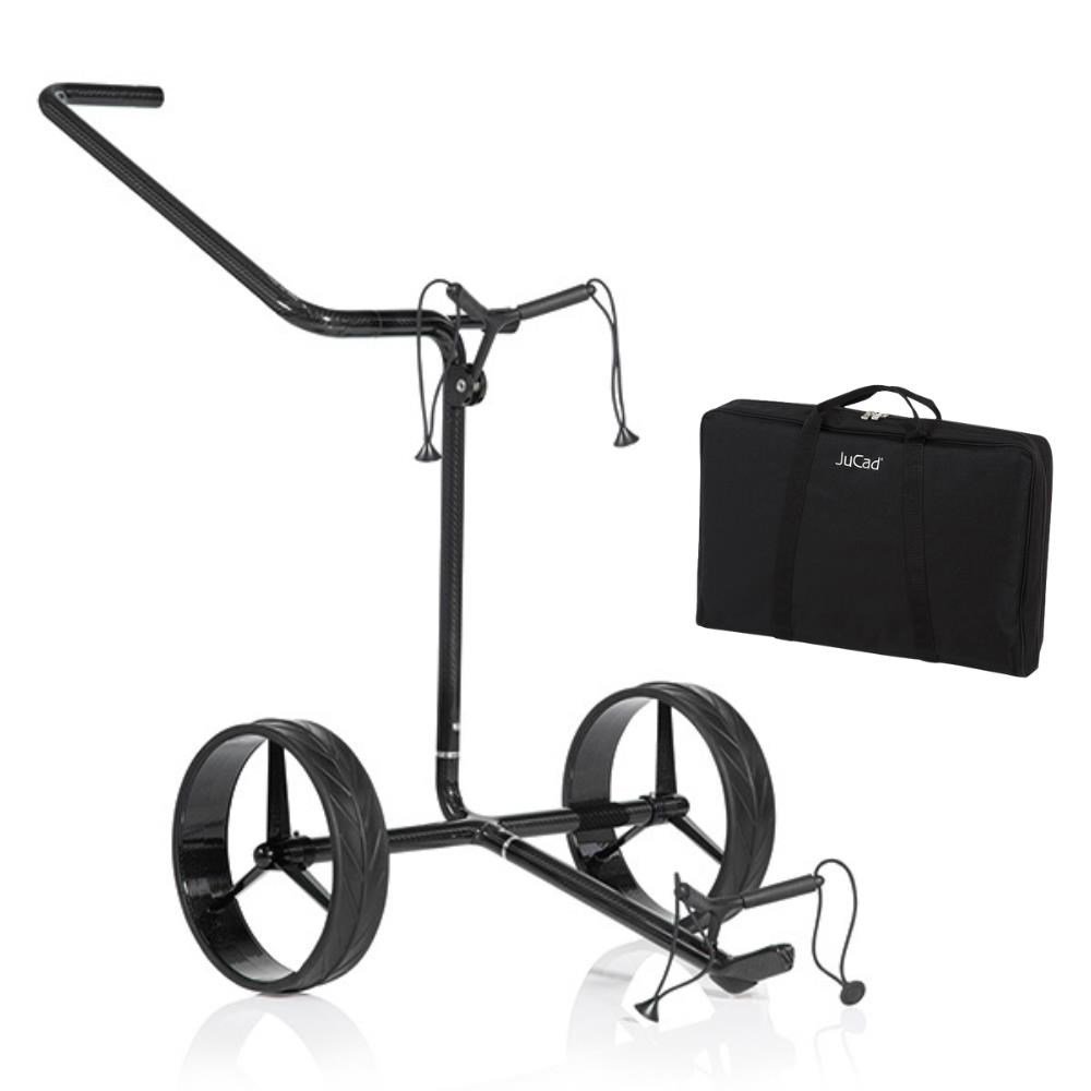 JuCad Carbon Shadow carrello manuale a 2 ruote, nero opaco + borsa da trasporto JTT