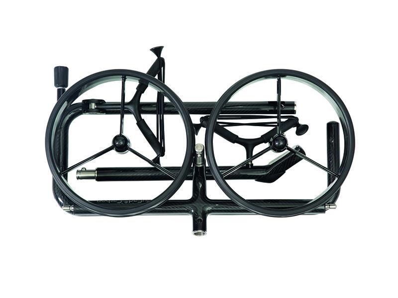 JuCad Carbon Shadow carrello manuale a 2 ruote, nero opaco + borsa da trasporto JTT