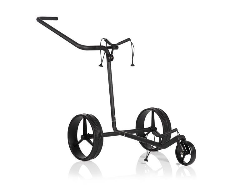 JuCad Carbon Shadow carrello manuale a 3 ruote, nero opaco + borsa da trasporto JTT