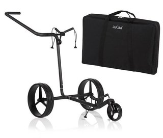 JuCad Carbon Shadow carrello manuale a 3 ruote, nero opaco + borsa da trasporto JTT
